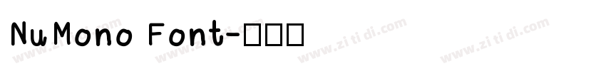 NuMono Font字体转换